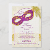 50e verjaardag uitnodiging | gemaskerde bal (Voorkant)