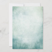 50e verjaardag Uitnodiging Turquoise Blue Gold Adu (Achterkant)