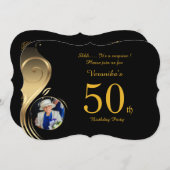 50e, Verjaardag Uitnodiging Vrouw Elke leeftijd, F (Voorkant / Achterkant)