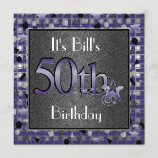 50e verjaardag UitnodigingPERSONALIZED Kaart