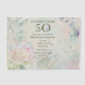 50e verjaardag van de geboorte vellum uitnodigingen (Voorkant)