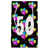 50e verjaardag van de luchtballonnen en Confetti Klein Cadeauzakje (Voorkant)