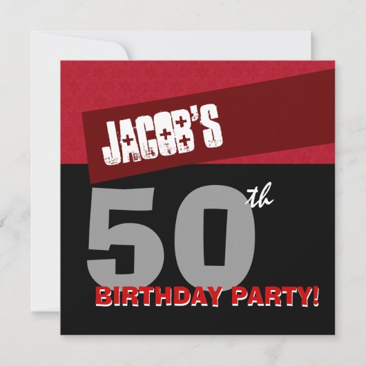 50e verjaardag van de Moderne Red Black G400 Kaart (Voorkant)