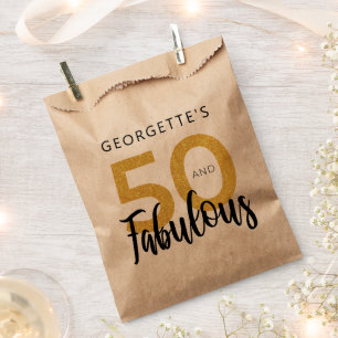 50e verjaardag van de partij 50 en gepersonaliseer bedankzakje