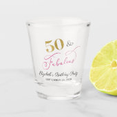 50e verjaardag van de roze goudkoorts shot glas (Voorkant)