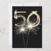 50e verjaardag van de Sparkler Kaart (Voorkant)