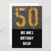 50e verjaardag van de uitnodiging (Voorkant / Achterkant)