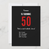 50e verjaardag van de uitnodiging van Hero (Achterkant)