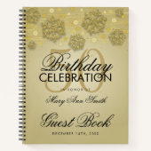 50e verjaardag van het Guestbook Gold Winter Notitieboek (Voorkant)
