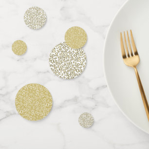 50e verjaardag van het Koel Aantal Patroon Goud en Confetti