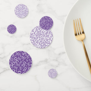 50e verjaardag van het Koel Aantal Patroon Paars e Confetti