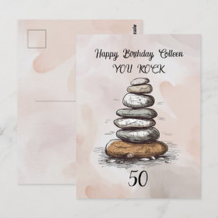 50e verjaardag van het Rock Wenskaart Briefkaart