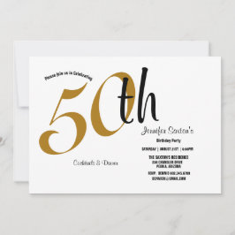 50e verjaardag van het thema Zwart & goud