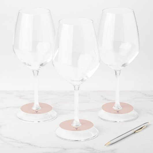 50e verjaardag van perfecte wijn wijnglaslabel (Set)