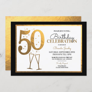50e verjaardag van uitnodigingen