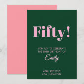 50e verjaardag verjaardagskaart kaart (Voorkant / Achterkant)