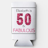 50e verjaardag vijftig en verbluffend roze bloemen (Voorkant)