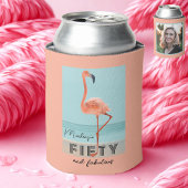 50e verjaardag Vijftig fantastische roze flamingo Blikjeskoeler