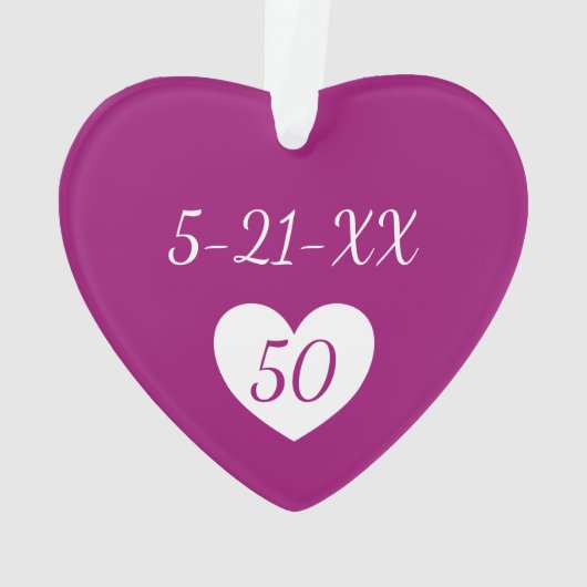 50e verjaardag Voeg Fabulous 50 roze Ornament toe (achterkant)