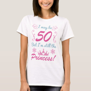 50e verjaardag voor prinses t-shirt
