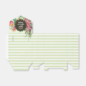 50e verjaardag Warm Floral Spring Blooms Stripes Bedankdoosjes (Uitgevouwen)