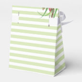 50e verjaardag Warm Floral Spring Blooms Stripes Bedankdoosjes (Achterkant)