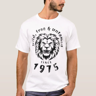 50e verjaardag Wild, gratis en ongetemd sinds 1975 T-shirt