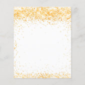 50e verjaardag wit goud glitter budget uitnodiging flyer (Achterkant)