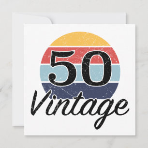 50e verjaardag Zondag Kaart