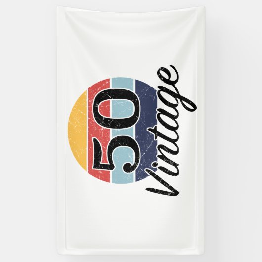  50e verjaardag Zondag Spandoek (Verticaal)