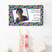 50e verjaardag ZUID-AFRIKA VLAG Custom Photo Spandoek (Insitu)