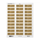 50e verjaardag zwart en goud sprankeling etiket (Full Sheet)