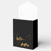 50e verjaardag zwart goud hallo naamscript 50 bedankdoosjes (Geopend)