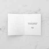 50e verjaardag zwart goud wit confetti Script Bedankkaart (Binnen)