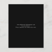 50e verjaardag zwarte goudprijsuitnodiging flyer (Achterkant)