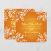 50e verjaardag  zwendels 2 Sinaasappel Kaart (Voorkant / Achterkant)