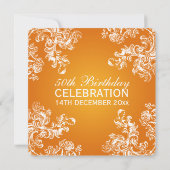 50e verjaardag  zwendels 2 Sinaasappel Kaart (Achterkant)