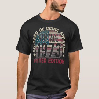 50e Verjaardagscadeau mannen Vintage 1973 50 jaar T-shirt