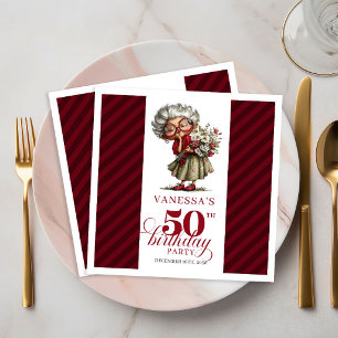 50e Verjaardagsfeest Grappige Oude Dame Servetten