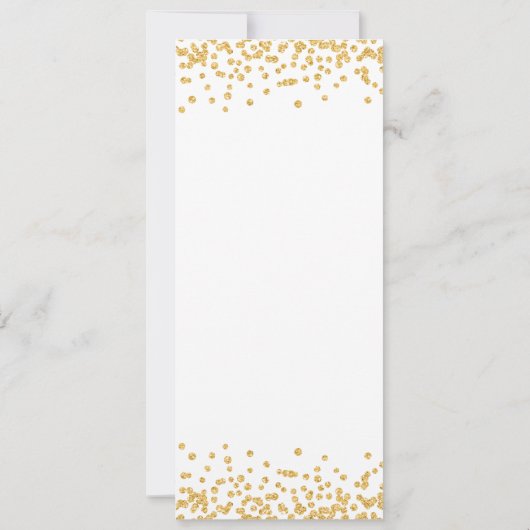 50e verjaardagsfeest programma Gold Confetti (Achterkant)