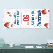 50e verjaardagsfeestbanner, vader, vader, spandoek (Beurs)