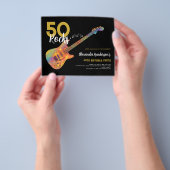 50e verjaardagsfeestje 50 Rocks Modern budget Flyer (Hand)
