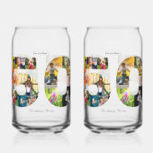 50e verjaardagsfeestje fotocollage blikvorm glas (Achterkant)