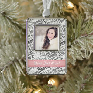 50e verjaardagsfeestje gepersonaliseerde geschenke verzilverd kader ornament