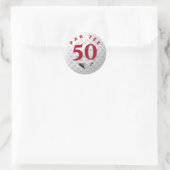 50e verjaardagsfeestje golfbal ronde sticker (Tas)