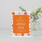 50e verjaardagsfeestje Invitati Folie Kaart (Staand Voorkant)