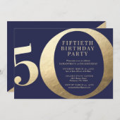 50e verjaardagsfeestje kaart (Voorkant / Achterkant)