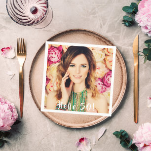 50e verjaardagsfotofeestje servet