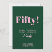 50e verjaardagswenskaart kaart (Voorkant)