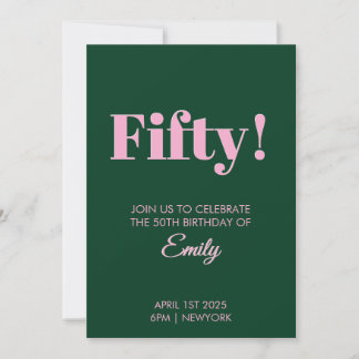 50e verjaardagswenskaart kaart